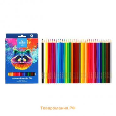 Карандаши Jumbo 36 цветов K-I-N 3145 Triocolor bear, утолщенные, шестигранные, картонная упаковка